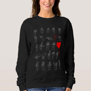 Asl Alphabet Teacher American Sing Language Asl Ch Sweatshirt