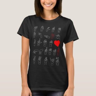 Asl Alphabet Teacher American Sing Language Asl Ch T-Shirt