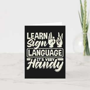 ASL Alphabet Teacher American Sing Language Its Ve Card
