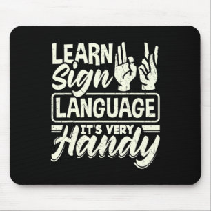 Asl Alphabet Teacher American Sing Language Its Ve Mouse Pad