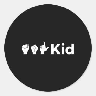 Asl American Sign Language Classic Round Sticker