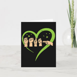 Asl American Sign Language Earth Day Environmental Card