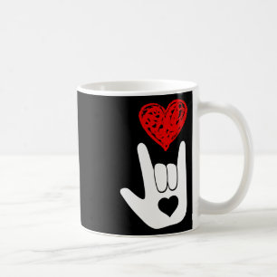 Asl American Sign Language Love Hand Sign Asl Squa Coffee Mug
