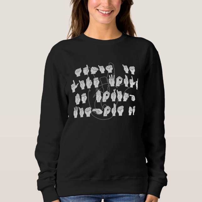 ASL American Sign Language Sweatshirt (Front)