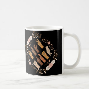 Asl Anti Trump Sign Language Floral Funny Coffee Mug