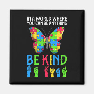 ASL Be Kind s1 ASL American Sign Language Magnet