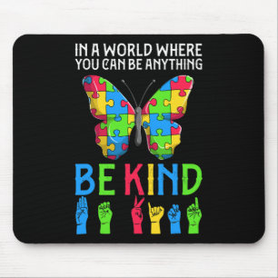 ASL Be Kind s1 ASL American Sign Language Mouse Pad