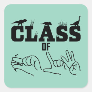 ASL - Class of 2026 - Graduation ASL Design Square Sticker