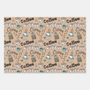 ASL Coffee & Tea Gift Wrap Paper