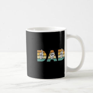 Asl Dad American Sign Language Deaf Awareness Supp Coffee Mug