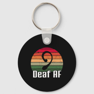 Asl Deaf Af Sign Language Deaf Awareness Key Ring