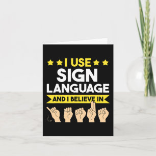 ASL Deaf Awareness and Sign Language Card