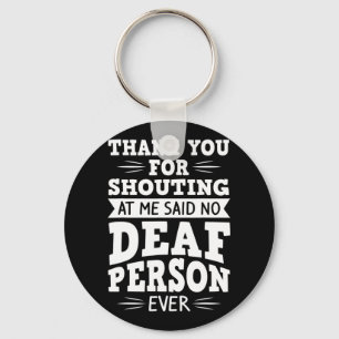 Asl Deaf Awareness Hearing Loss And Sign Language Key Ring