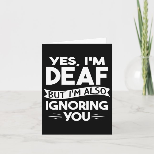 Asl Deaf Awareness Hearing Loss Deaf Culture And S Card (Front)