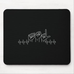Asl Design For Asl Lover Deaf Day Awareness Mouse Pad