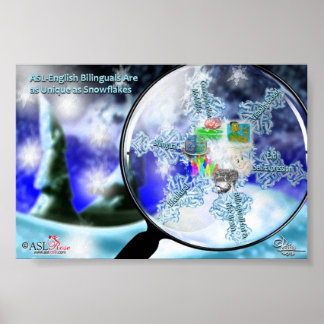 ASL-English Bilinguals - Snowflakes Poster