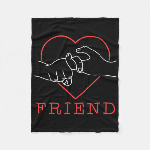 Asl Friend Cute Language Pride Deaf Awareness 1 Fleece Blanket