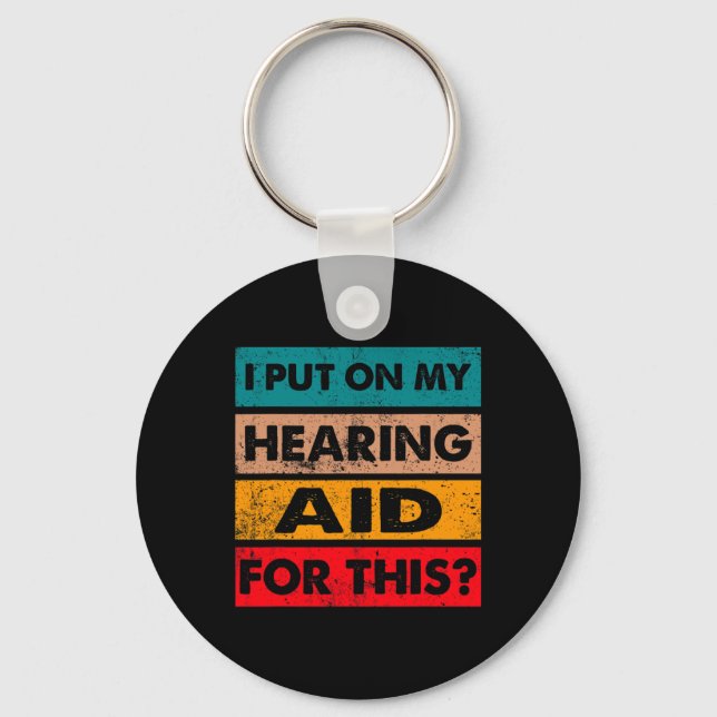 ASL Fun Deaf Pride Awareness Sign Languages Hearin Key Ring (Front)