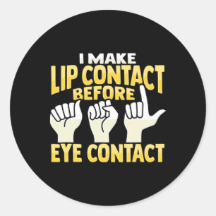 Asl Hand Gesture Deaf Hearing Loss Awareness 10 Classic Round Sticker