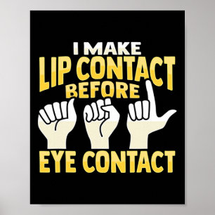 ASL Hand Gesture Deaf Hearing Loss Awareness 10 Poster