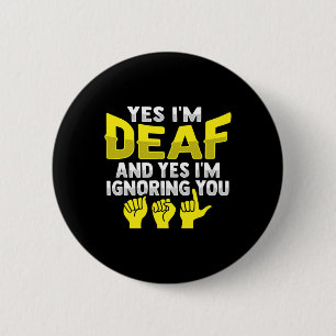 Asl Hand Gesture Deaf Hearing Loss Awareness 11  6 Cm Round Badge