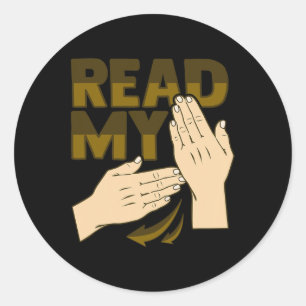 ASL Hand Gesture Deaf Hearing Loss Awareness 12 Classic Round Sticker