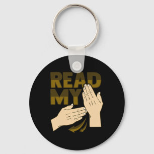 Asl Hand Gesture Deaf Hearing Loss Awareness 12  Key Ring