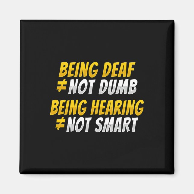 Asl Hand Gesture Deaf Hearing Loss Awareness 2  Magnet (Front)