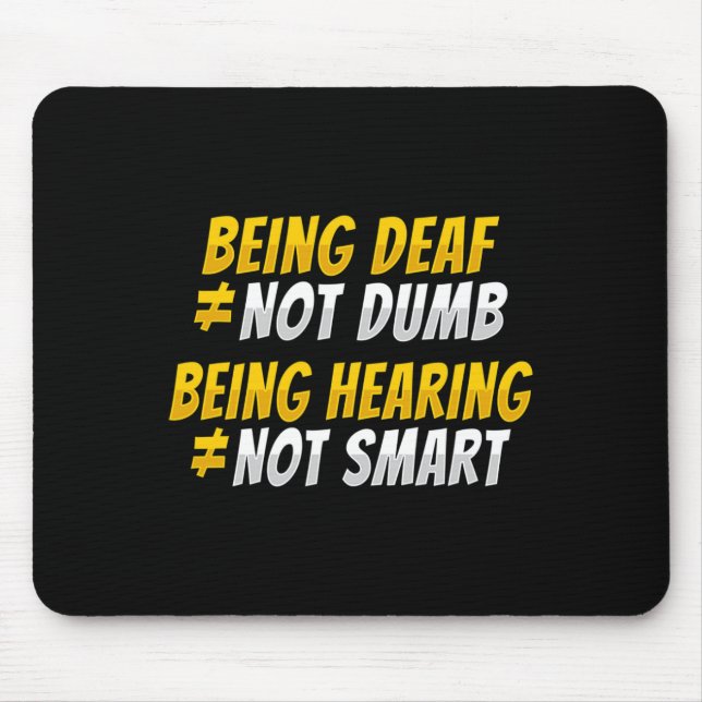 Asl Hand Gesture Deaf Hearing Loss Awareness 2  Mouse Pad (Front)