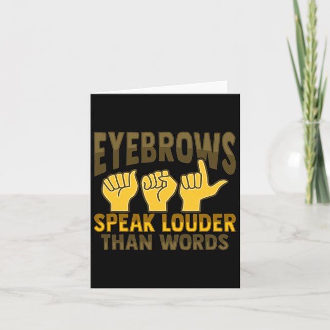 Asl Hand Gesture Deaf Hearing Loss Awareness 5  Card (Front)