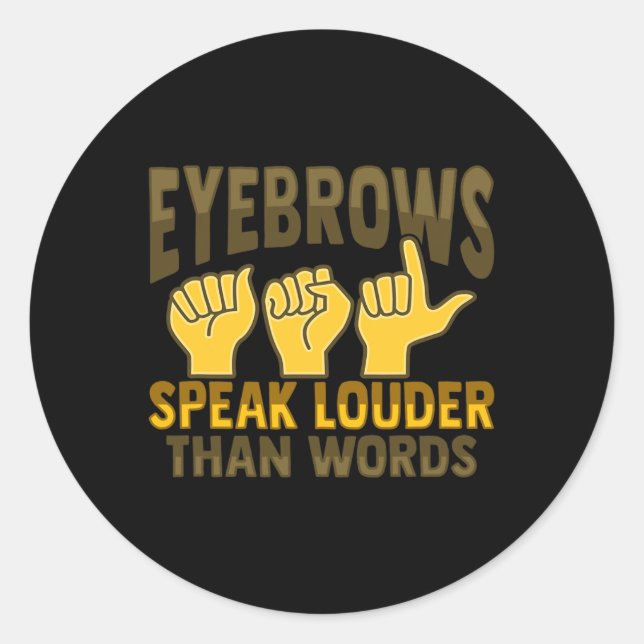 Asl Hand Gesture Deaf Hearing Loss Awareness 5  Classic Round Sticker (Front)