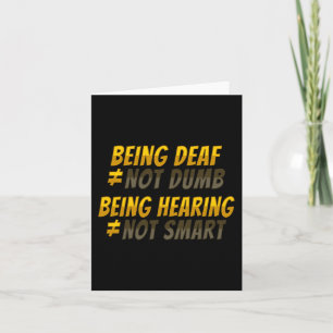 ASL Hand Gesture Deaf Hearing Loss Awareness 6 Card