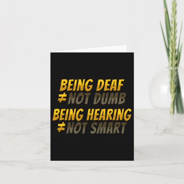 Asl Hand Gesture Deaf Hearing Loss Awareness 6  Card (Front)