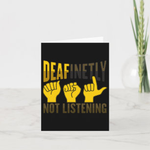 Asl Hand Gesture Deaf Hearing Loss Awareness 7 Card