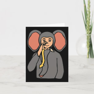 Asl Hand Gesture Deaf Hearing Loss Awareness Boy Card