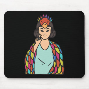 Asl Hand Gesture Deaf Hearing Loss Awareness Girl  Mouse Pad