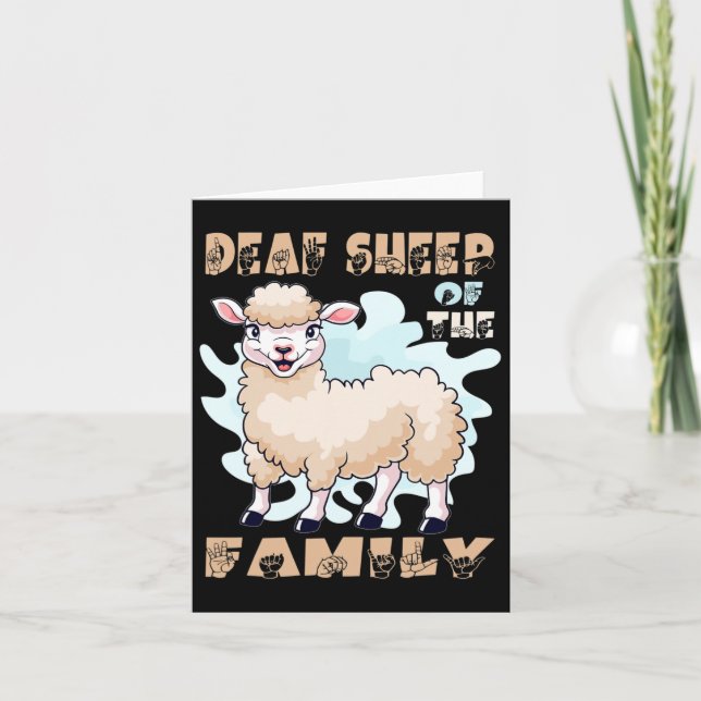 Asl Hand Gesture Hand Sign Language Hearing Loss A Card (Front)