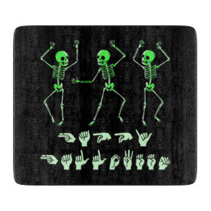 ASL Happy Halloween I - Cute Spooky Season Cutting Board