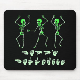 ASL Happy Halloween I - Cute Spooky Season Mouse Pad