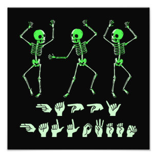 ASL Happy Halloween I - Cute Spooky Season Photo Print