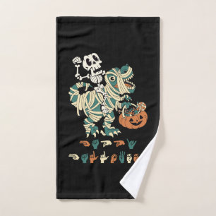 ASL Happy Halloween II - Cute Spooky Season Bath Towel Set