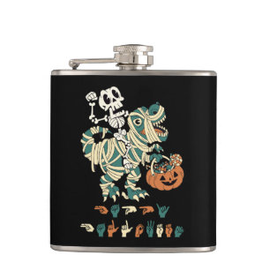 ASL Happy Halloween II - Cute Spooky Season Hip Flask