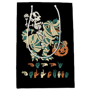 ASL Happy Halloween II - Cute Spooky Season Medium Gift Bag