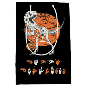 ASL Happy Halloween III - Cute Spooky Season Medium Gift Bag