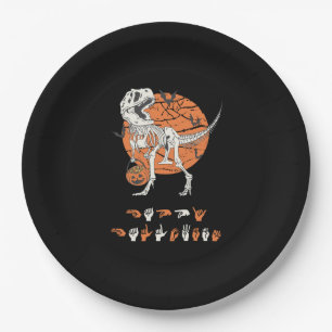 ASL Happy Halloween III - Cute Spooky Season Paper Plate