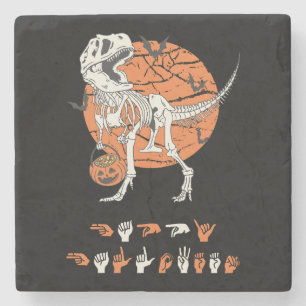 ASL Happy Halloween III - Cute Spooky Season Stone Coaster