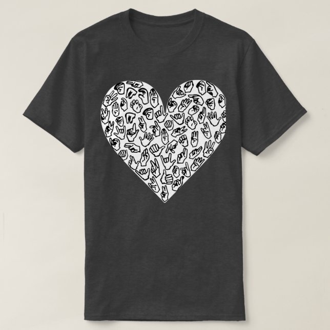 ASL Heart Hands T-Shirt (Design Front)