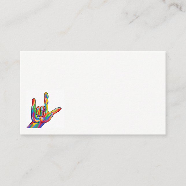 ASL I Love You Business Card (Front)