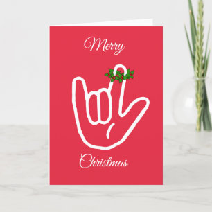 ASL I Love You Christmas Card