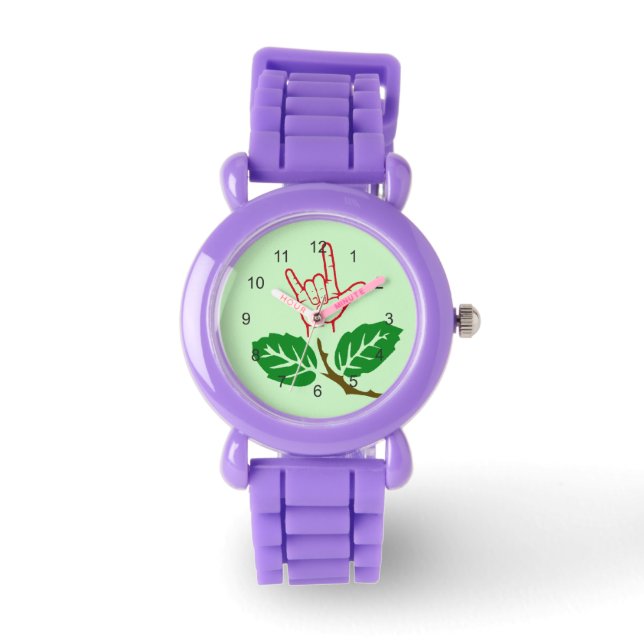 ASL I Love You Flower Watch (Front)